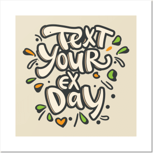 National Text Your Ex Day – October 30 Posters and Art